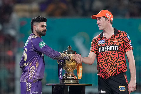 Shreyas Iyer with Pat Cummins